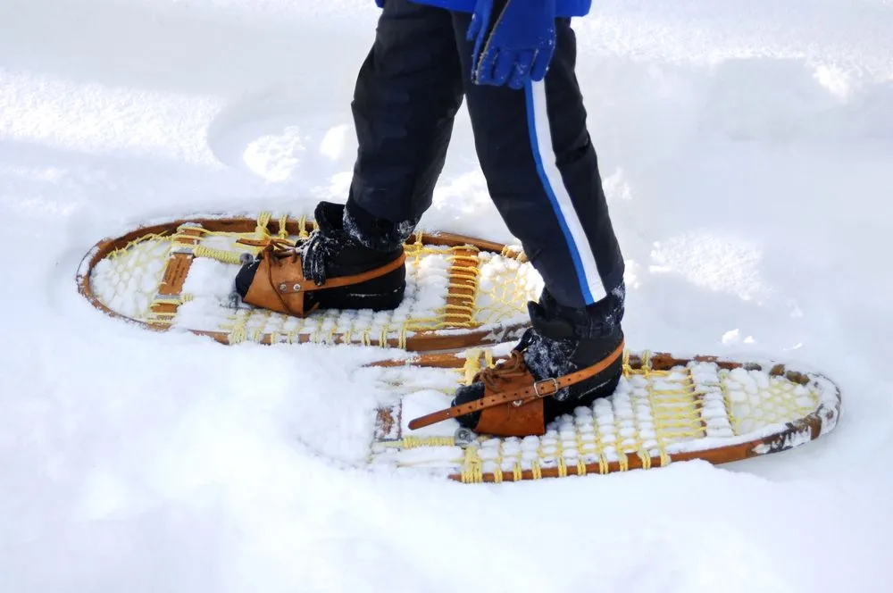 MuckMats work like a snowshoe for preventing the person from sinking into muck