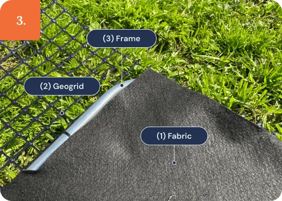 Mats are designed to prevent weed growth and sinking into muck